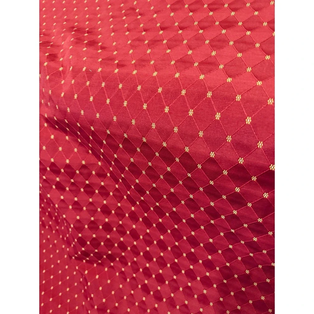 Red Elegant 5 yards+  Embroidered Upholstery Fabric Statue OFF Bolt 55